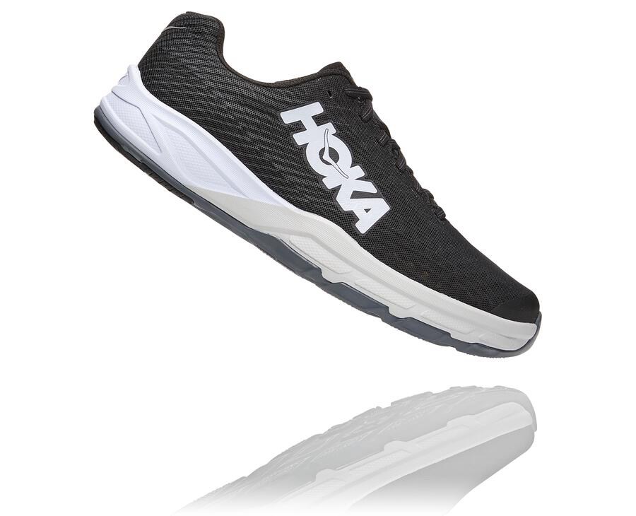 Hoka One One Koşu Ayakkabısı Erkek Siyah/Beyaz - Evo Carbon Rocket - MJ2390165